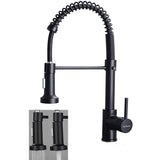 1 x RAW Customer Returns SkyPanda kitchen faucet, matt black kitchen faucet 360 rotatable with pull-down spray head, copper material, mixer tap with dual-function spray head H-matt black  - RRP €46.91