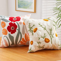 1 x RAW Customer Returns Enafad cushion cover 45 x 45 cm cushion cover flowers cushion set of 2 - RRP €19.86