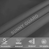 1 x RAW Customer Returns SUNNY GUARD balcony privacy screen 120x300cm balcony cover PES UV protection balcony cladding weatherproof, with cable ties, anthracite - RRP €17.14