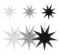 1 x RAW Customer Returns Folding stars Christmas decoration Christmas star paper stars for hanging set nonagon paper stars Christmas pendants for Christmas decoration birthday party - RRP €15.98