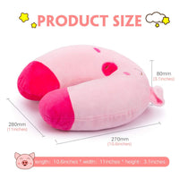 1 x RAW Customer Returns H HOMEWINS Children s Travel Pillow Ultra Soft Neck Pillow Headrest Cute Neck Pillow Washable Neck Support Pillow Travel Sleeping Pillow for Car Airplane Piggy  - RRP €14.68