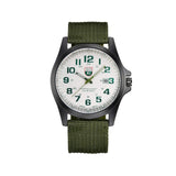 1 x RAW Customer Returns Hemobllo Sporty Men s Wrist Watch Quartz Calendar Watch Quartz Nylon Braided Men s Gift for Men Military Green Band 4 21 cm Green Army Green  - RRP €52.8