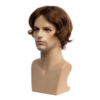 6 x Brand New Wigs for men brown short curly wigs for men layered realistic wigs bangs synthetic hair Halloween cosplay party costumes for everyday use - RRP €108.0