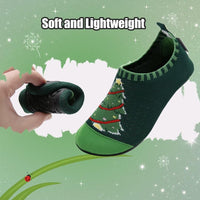 1 x Brand New IceUnicorn slippers children breathable slippers lightweight non-slip toddler slippers boys girls slippers Christmas tree green, 26 27EU  - RRP €60.0