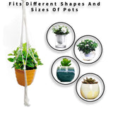 2 x RAW Customer Returns koitoy 6 pieces macrame hanging basket, cotton rope hanging basket flower pot robust macrame plant holder hanging basket for indoor outdoor ceiling balconies wall decoration - RRP €20.14