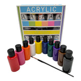 1 x RAW Customer Returns ACRYLIC PAINT SET. 12 colors, 60ml each. Highly pigmented and opaque paints for canvas, pouring, wood, stone, paper, plaster, metal, etc. All-purpose paints 12 colors x 60ml  - RRP €13.79