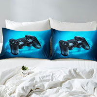 1 x RAW Customer Returns Boys Games Comforter Home Set, Kids Gamepad Bedding Set 135X200, Modern Vr Gamer Duvet Cover For Teens Youth Girls, Gamer Playing Joystick Home Bedroom Decor, Blue - RRP €25.74