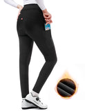 1 x RAW Customer Returns INBIKE Cycling Pants Women Padded Cycling Pants Long with Padding Winter Thermo Fleece Lined MTB Road Bike Bicycle Black S - RRP €40.33