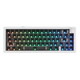 1 x RAW Customer Returns EPOMAKER EK68 65 Bluetooth Gaming Keyboard DIY Kit, Hotswap Gasket Mount PCB Mounting Plate Mechanical Keyboard with South Facing LEDs, Triple Mode, VIA programmable for Win Mac White  - RRP €79.99