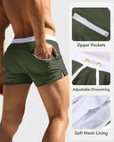 1 x RAW Customer Returns Adorel Men s Swim Trunks with Drawstring Short Swim Shorts Army Green CN XL EU L - RRP €19.34