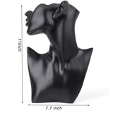 1 x RAW Customer Returns SOUJOY Jewelry Display Stand, Mannequin Earring Stand, Black Resin Pendant Boutique Bra Organizer for Show Jewelry Necklace Earrings Rings - RRP €16.56