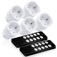 1 x RAW Customer Returns Sonsonai wireless sockets with remote control, 5 sockets and 2 remote controls socket, 70M range, 2300W for holiday decoration, programmable - RRP €37.3