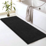 1 x RAW Customer Returns Sheepping Bath Rug Mat Non-Slip Bath Mats for Bathtub and Sink, Machine Washable Bath Rugs for Bathroom Black, 150 x 50 x 2.54 cm  - RRP €35.28