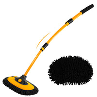 1 x RAW Customer Returns 15 Curved Car Wash Brush with Telescopic Truck 43 Soft Cleaning Brush Motorhome Truck Exterior Interior Automotive Products Chenille Microfiber Mop - RRP €25.99