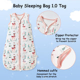 1 x RAW Customer Returns Fairy Baby Sleeping Bag 1.0 TOG Sleeveless Swaddle Blanket for Newborn Boys Girls Soft Breathable Cotton Sleeping Bag Pink Deer, M 6-12 Months  - RRP €18.99