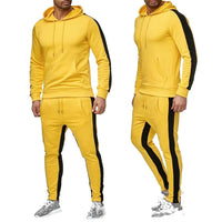 1 x RAW Customer Returns amropi Men s Jogging Tracksuit Set Hoodies and Pants 2 Pieces 4XL,Yellow - RRP €41.99