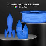 1 x RAW Customer Returns AMOLEN 3D Printer Filament, Glow in the Dark Blue 1KG 2.2lbs , PLA Filament 1.75mm, 3D Printer Filament, Luminous Blue - RRP €26.84