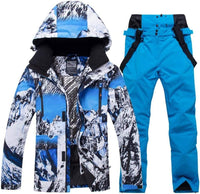 1 x RAW Customer Returns HOTIAN Men s Ski Jacket and Pants Set, Winter Warm Women Jacket, Waterproof Ski Pants and Coat, for Outdoor Work Skiing Fishing Riding Motorcycle - RRP €169.99