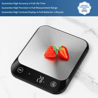 1 x RAW Customer Returns Vitafit 10KG digital kitchen scales with LED display and tare function, focus scale since 2001, digital scales with liquid measurement, high precision up to 1g, black - RRP €13.99