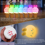 3 x Brand New RANJIMA Night Light Children, LED Dimmable Bedside Lamp Color Changing RGB Rabbit Night Light Baby Timing Kawaii Silicone Children Touch USB Lamp Portable Table Light for Baby Room Breastfeeding, Children s Room - RRP €61.2