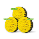 1 x RAW Customer Returns Kornely Premium Medium Soft Yellow Drill Brush 3 Pack Set 13cm Will not scratch surfaces Suitable for Tile, Trout, Bathtub, Shower, Fiberglass, Porcelain Cleaning - RRP €23.15