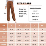 1 x Brand New SEBOWEL Wide Trousers Women Casual Trousers Elastic Waist Long Trousers Elegant Business Trousers with Pockets Green XL - RRP €27.6