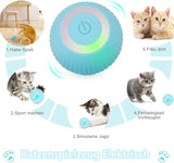 3 x RAW Customer Returns Cat Toy Electric with LED Light Cat Toy Self-employment 360 Degree Ball Interactive Cat Toy Self-Rotating Intelligent USB Rechargeable Cat Toy Ball - RRP €41.97