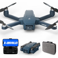 1 x RAW Customer Returns X5 GPS Drone with 4K Camera, FPV RC Quadcopter Foldable Remote Control Auto Return, Maximum Speed 40 km h, Professional Drones with Brushless Motor for Beginners - RRP €121.0