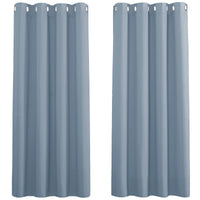 1 x RAW Customer Returns PONY DANCE Opaque Curtains with Eyelets Short Curtains Living Room Modern Blackout Curtain Thermal Curtains 2-Set H 175 x W 140 cm, Spa Blue - RRP €36.95