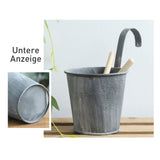 2 x RAW Customer Returns YZNlife set of 3 metal iron hanging pot plant pot with hook iron sheet flower pot vase balcony garden, flower pot for hanging, plant pot with hook - RRP €29.98