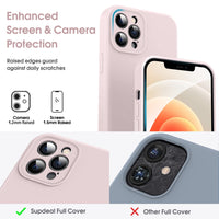 1 x RAW Customer Returns Supdeal Liquid Silicone Case for iPhone 12 Pro Max, Camera Protection Anti-Fingerprint Wireless Charging , Built-in Microfiber Cover, 6.7 , Pink - RRP €15.99