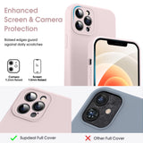 1 x RAW Customer Returns Supdeal Liquid Silicone Case for iPhone 12 Pro Max, Camera Protection Anti-Fingerprint Wireless Charging , Built-in Microfiber Cover, 6.7 , Pink - RRP €15.99