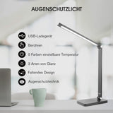 1 x RAW Customer Returns LED desk lamp, Foldable portable touch control, 15 lighting modes Eye protection 5 colors and 3 brightness levels , for bedroom, office etc Energy Class E  - RRP €19.99