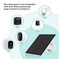 5 x RAW Customer Returns Solar panel for outdoor surveillance camera, 5W solar module for DC 5V outdoor battery camera, solar panel with micro USB and USB-C connection, adjustable bracket, IP65 waterproof, 9.8ft cable - RRP €114.95