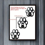 5 x Brand New Ctpeng Wall Decor, Dog Wall Decor, Cute Paw Paw, Wall Decorations for Home and Living Room Set of 3, Black, Metal - RRP €114.0