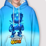 1 x RAW Customer Returns Gensly Stumble Guys 3D Printed Stumble Guys Hoodie for Kids with Hood and Kangaroo Pocket Model 1 150cm - RRP €24.19