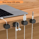 83 x Brand New FTXanty Cable Clips Desk Organizer 6 Pcs Magnetic Cable Management Holder Black Adhesive Cable Clips Cable Organizer for Desk Nightstand Wall-Mounted Kitchen Appliances - RRP €2091.6