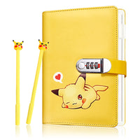 1 x RAW Customer Returns Secret Diary for Girls with Padlock, Kawaii Stationery Set, Password Notebook with Pen, School Diary, Gift for Boys and Girls and Children Yellow  - RRP €21.99