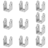 1 x RAW Customer Returns 10 pieces U-bracket, 30x30x45mm made of stainless steel 304 U-support profile, inner width 25mm for panels, U-shaped mounting brackets for doors, partitions, pilasters - RRP €20.16