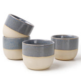 1 x RAW Customer Returns NOVAJOY espresso cup set 4 x 88 ml , mini espresso cup - handmade from thick-walled porcelain, ceramic small coffee cups blue Original gift idea for espresso, tea, iced tea, whiskey - RRP €23.99