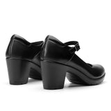 1 x RAW Customer Returns DREAM PAIRS Women s Classic High Heels Sneakers with Wide Heel Pumps PU Black SDPU2231W-E Size 40 EUR  - RRP €41.99