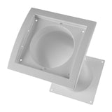 1 x RAW Customer Returns 100 mm through-ventilation set adjustable louvre ventilation hood with pipe and duct connection white plastic with built-in gravity damper - RRP €39.73