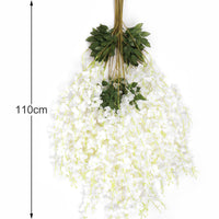 1 x RAW Customer Returns Jewlri 12 Pieces Fake Wisteria Hanging Artificial Wisteria Flowers Silk Plant Decoration Fake Flowers for Wedding Arch Wedding Party Garden Home Hotel Decoration White - RRP €21.13