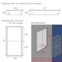 1 x RAW Customer Returns DAYONE White shower niche made of stainless steel, wall niche shower, flexible installation storage for bathroom, soap bottles, toiletries, embedded shower niche 30 cm x 30 cm x 10 cm - RRP €108.89