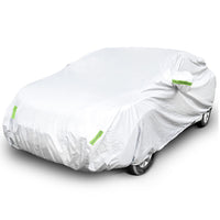 1 x RAW Customer Returns Ikaif Universal Complete Car Cover 190T Waterproof and Breathable Heat Resistant Scratches Rain Snow with Mirror Pocket and Reflective Strips Suitable Sedan 4.0-4.3m  - RRP €28.99