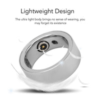 1 x RAW Customer Returns Bewinner Smart Ring Upgrade, IPX8 Intelligent Sleep Monitor, Multifunctional Health Sports Ring, Stylish and Practical with Charging Case for Daily Use Silver 19  - RRP €60.36