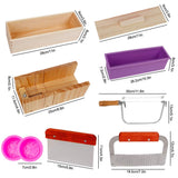 1 x RAW Customer Returns RAIN QUEEN DIY Soap Silicone Mold Set, Practical Adjustable Wooden Soap Cutter Handmade Soap DIY Tool Silicone Soap Silicone Mold Soap Mold Set 9  - RRP €39.98