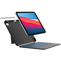 1 x RAW Customer Returns ROOFEI Multi Touch Case with Keyboard for iPad 10th Generation - Detachable Keyboard with Kickstand 7 Color Backlight - QWERTZ Layout Keyboard Case with Pen Holder for 10.9 iPad 10th Gen - RRP €69.98