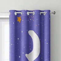 1 x RAW Customer Returns HOSIMA moon and star curtains opaque with eyelets blackout curtains, 2-set 140 x 175 cm purple meteor glitter star pattern watercolor for bedroom moon and star3 140 x 175 cm  - RRP €36.99