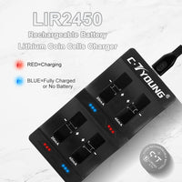 1 x RAW Customer Returns LIR2450 Lithium Ion Batteries 5pcs 3.7V Rechargeable with Coin Cell Charger replacing cr2450 3v - RRP €27.22